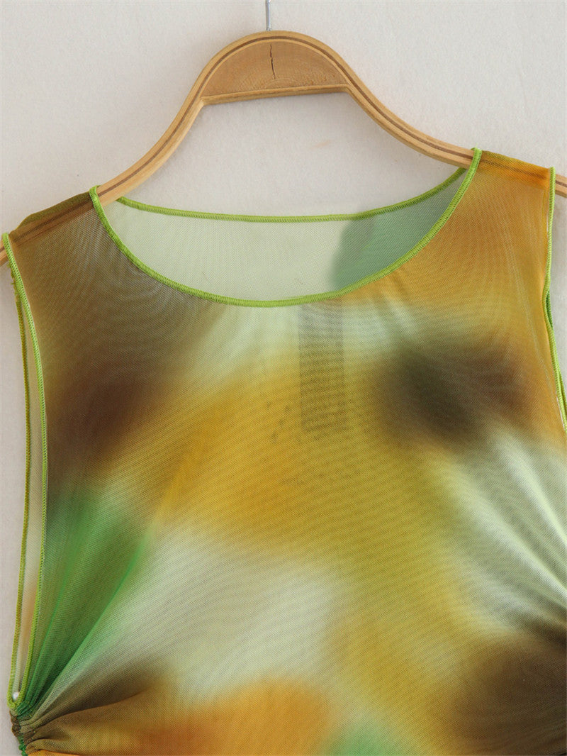 Tulle Printed Dress