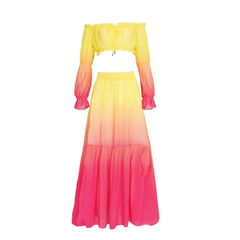 Flaxmaker 2Pack Off Shoulder Top and Cover Up Dress
