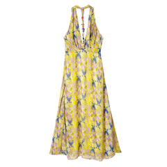 V Neck Printed Dress
