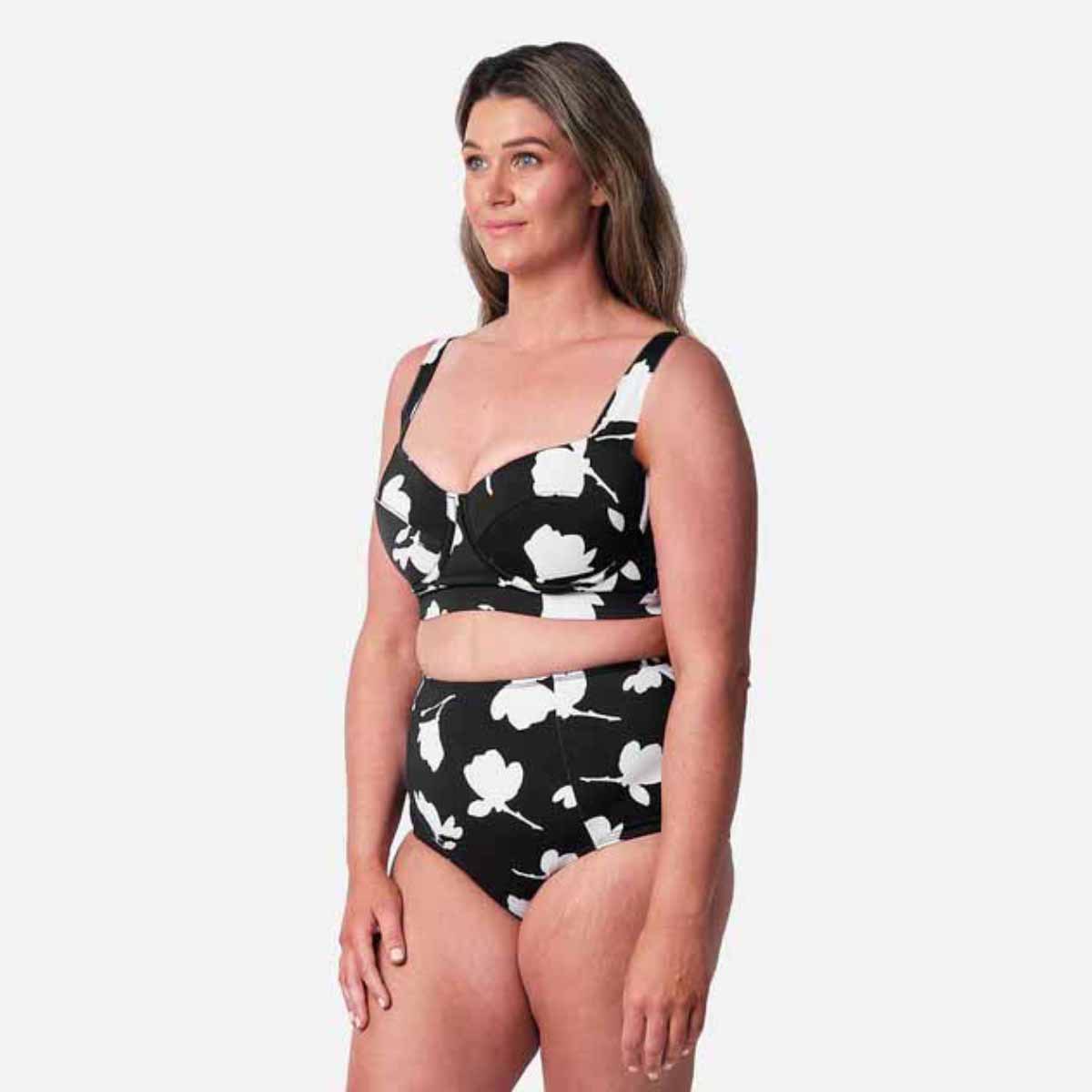 Plus Size Printed  High Waist Bikini Swimsuit