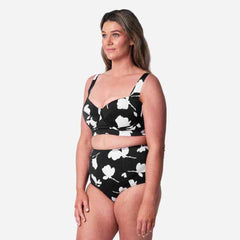 Plus Size Printed  High Waist Bikini Swimsuit