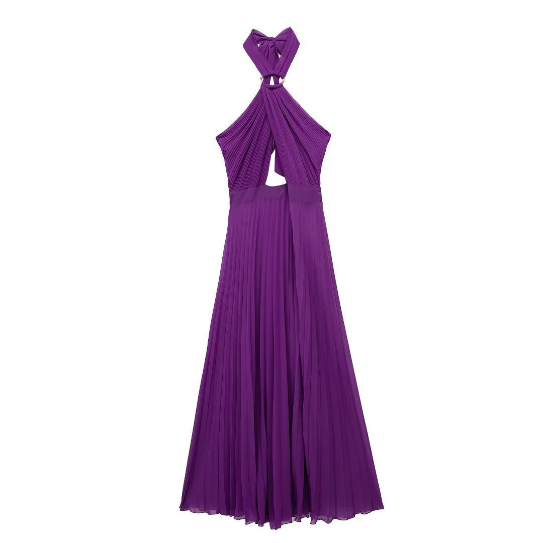 Halter Cutout Backless Dress