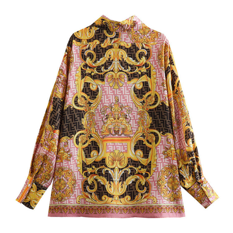 Casual Printed Shirt and Pants Set Flaxmaker