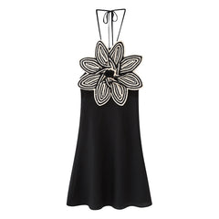 3D Knit Flower Dress