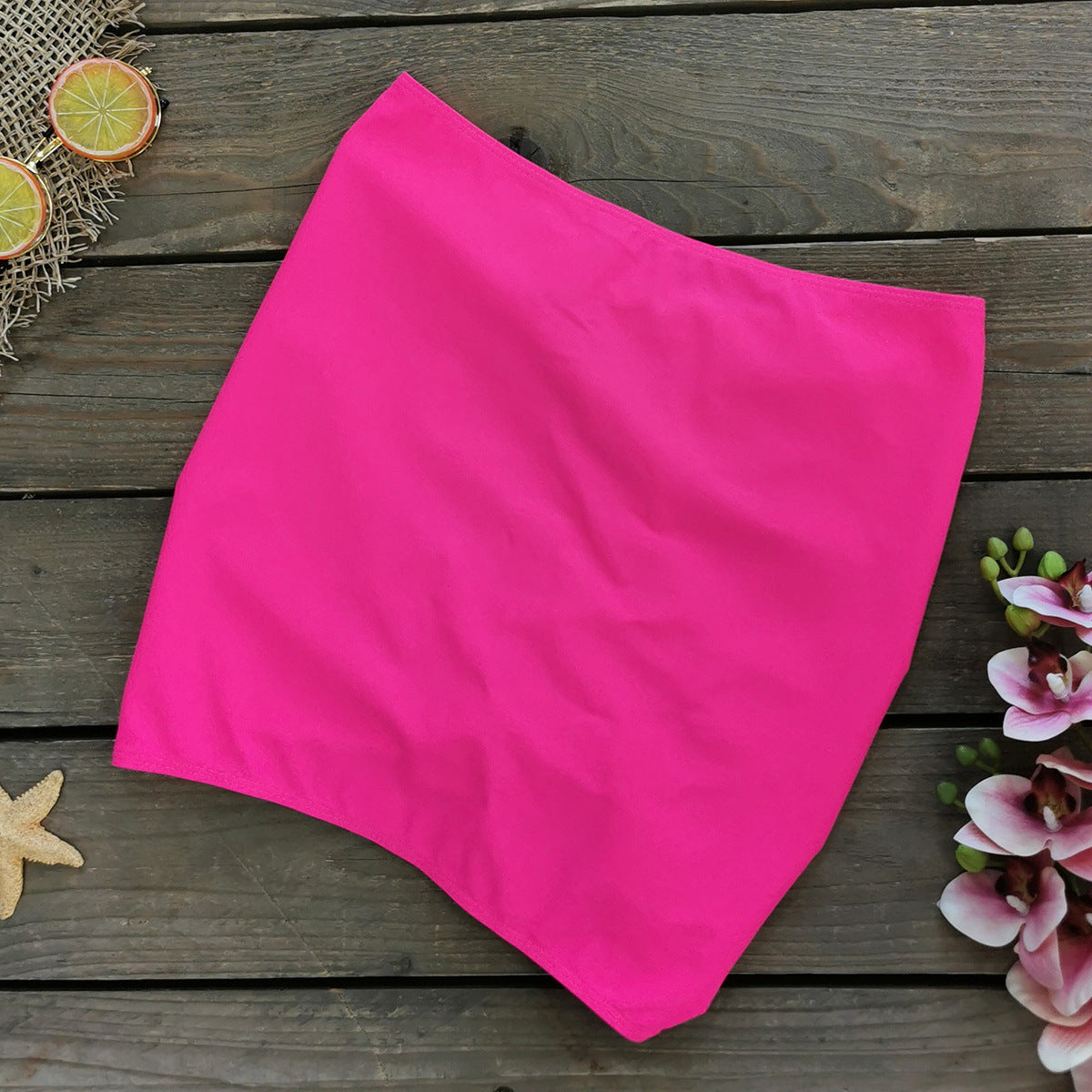 Oblique Shoulder Cutout One Piece Swimsuit and Sarong