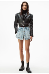 Denim fake mini Skirt