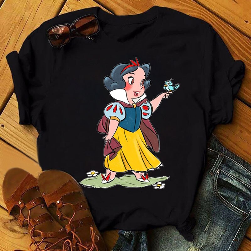 Cute Disney Princess Crew Neck Women's Top