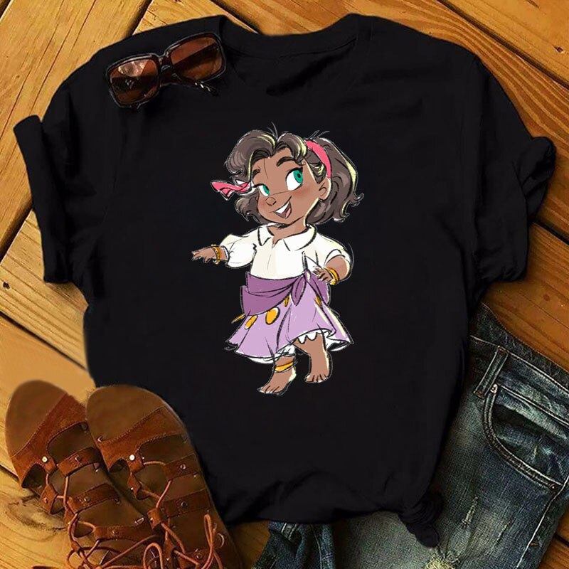 Cute Disney Princess Crew Neck Women's Top