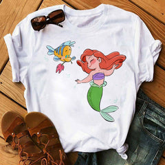 Cute Disney Princess Crew Neck Women's Top