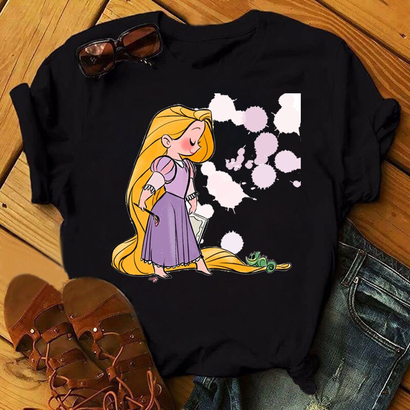 Cute Disney Princess Crew Neck Women's Top