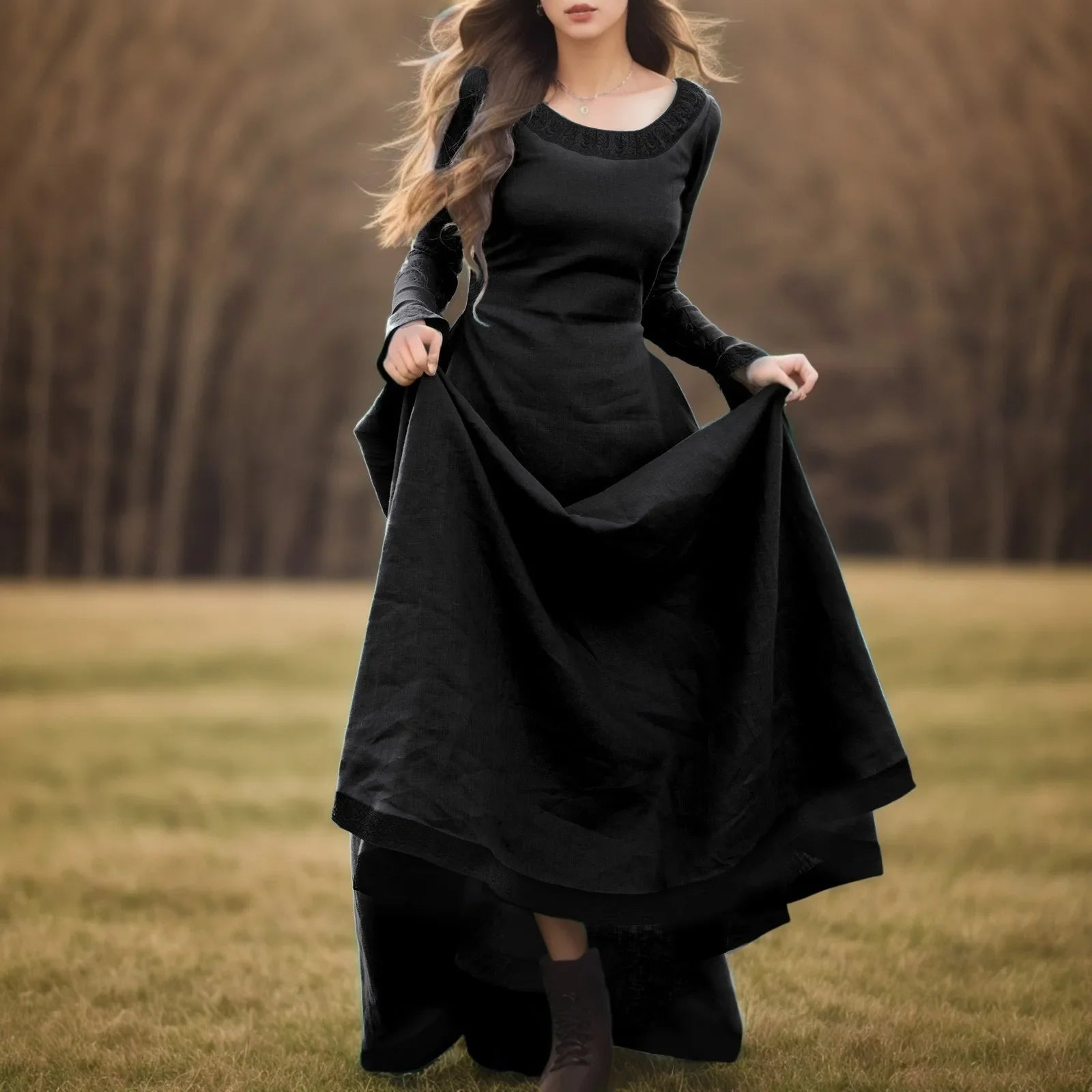 Medieval Elf Robe Fashion Fairy Elf Medieval Robe Vintage Renaissance Viking Costume Hal ...