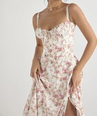 Fashion Temperament Sleeveless Maxi Casual Summer Floral Dress