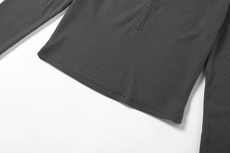 Sylvia's Sleek Turtleneck Crop Top