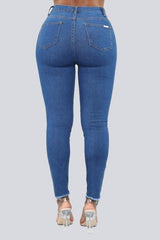 High Waist Slim Fit Pencil Jeans