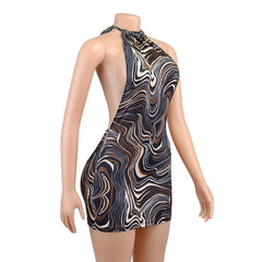Halter Backless Mini Dress
