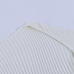 Knit Sweater Cropped Sleeve