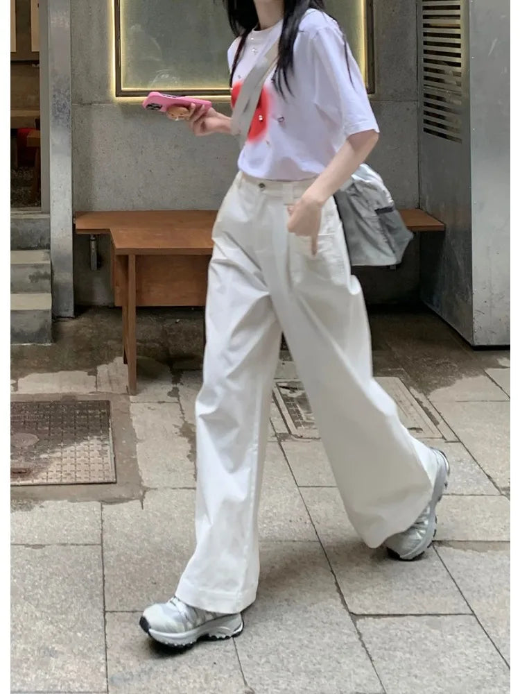 Korean Wide Leg Baggy Pants (Dark Brown)