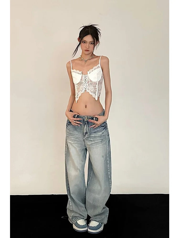 Distressed Baggy  Vintage 90s Streetwear Oversized Denim Pant