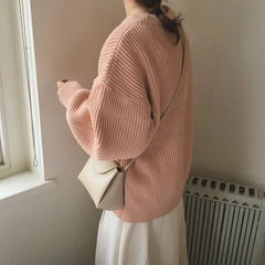 Cashmere Crowned Cloak Knitted Pullover
