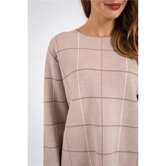 Knitting Check Plaid Sweater