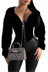 elastic waistband loose hooded