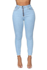 High Waist Slim Fit Pencil Jeans