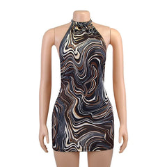 Halter Backless Mini Dress