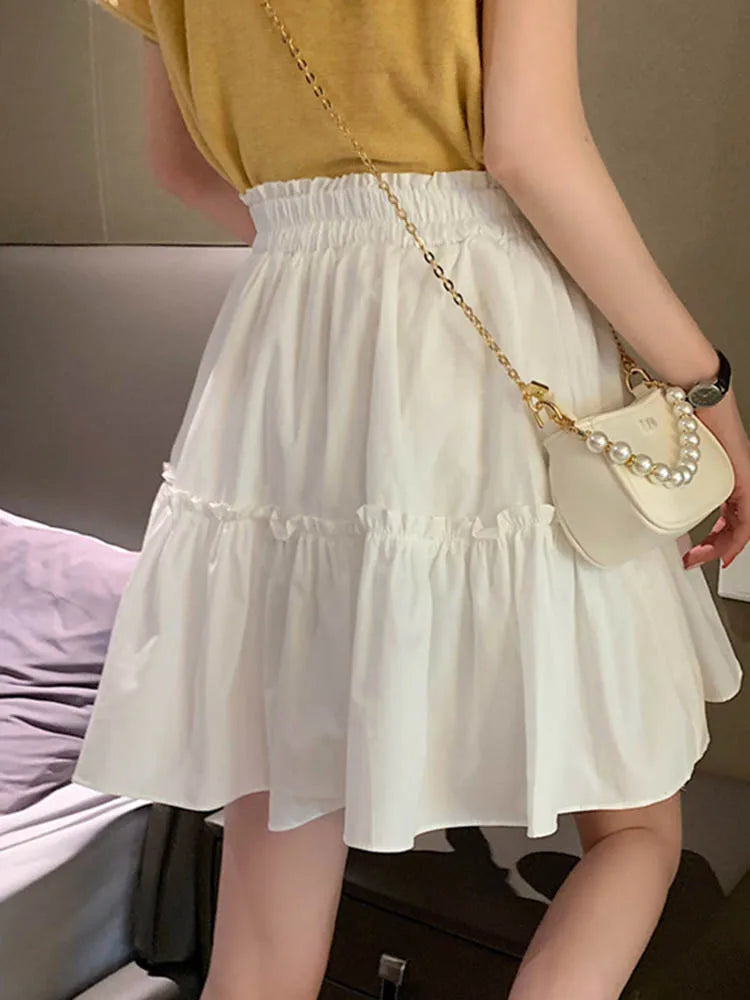 Cute Fungus Patchwork High Waist Mini Skirt