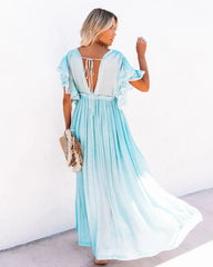 Elegant V neck Maternity Boho Dress for Photoshoot