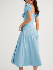 Clancy Ruched Tie Up Dress