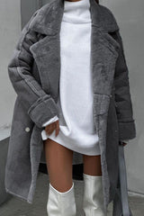 Furry Suede long Coat