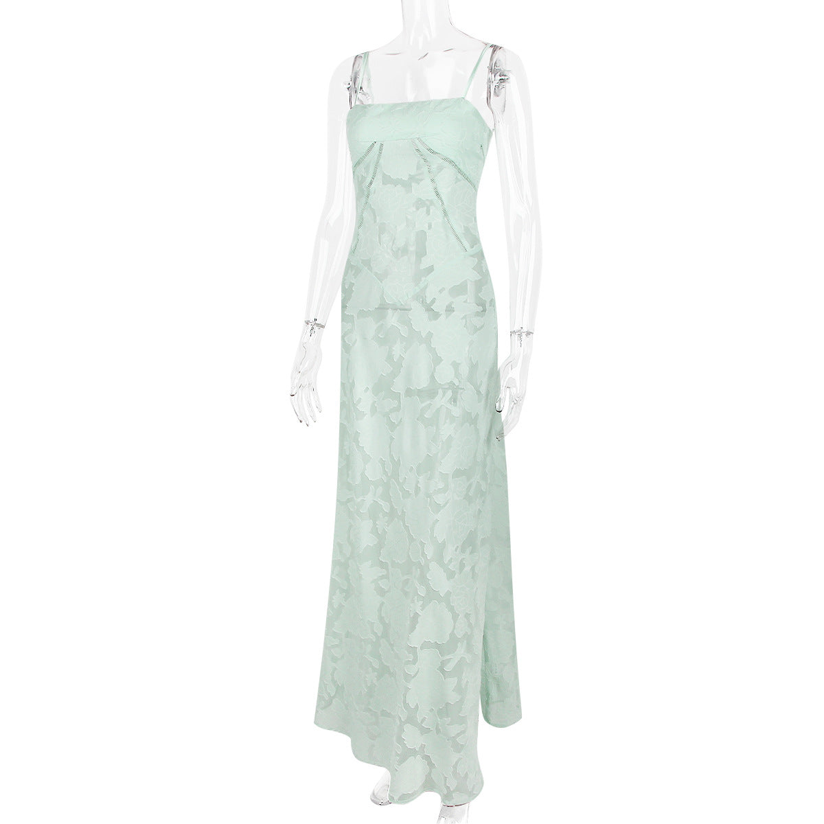 Floral Print Sheer Maxi Dress