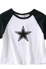 Five-pointed Star Crop Top T-shirt