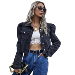 Lapel Loose Short Denim Jacket