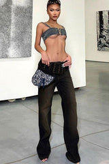 Big Belt Design Jeans