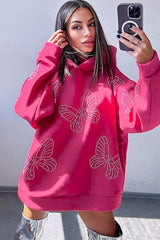 butterfly casual loose hoody
