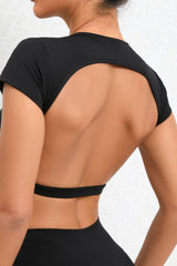 Braless padded yoga top