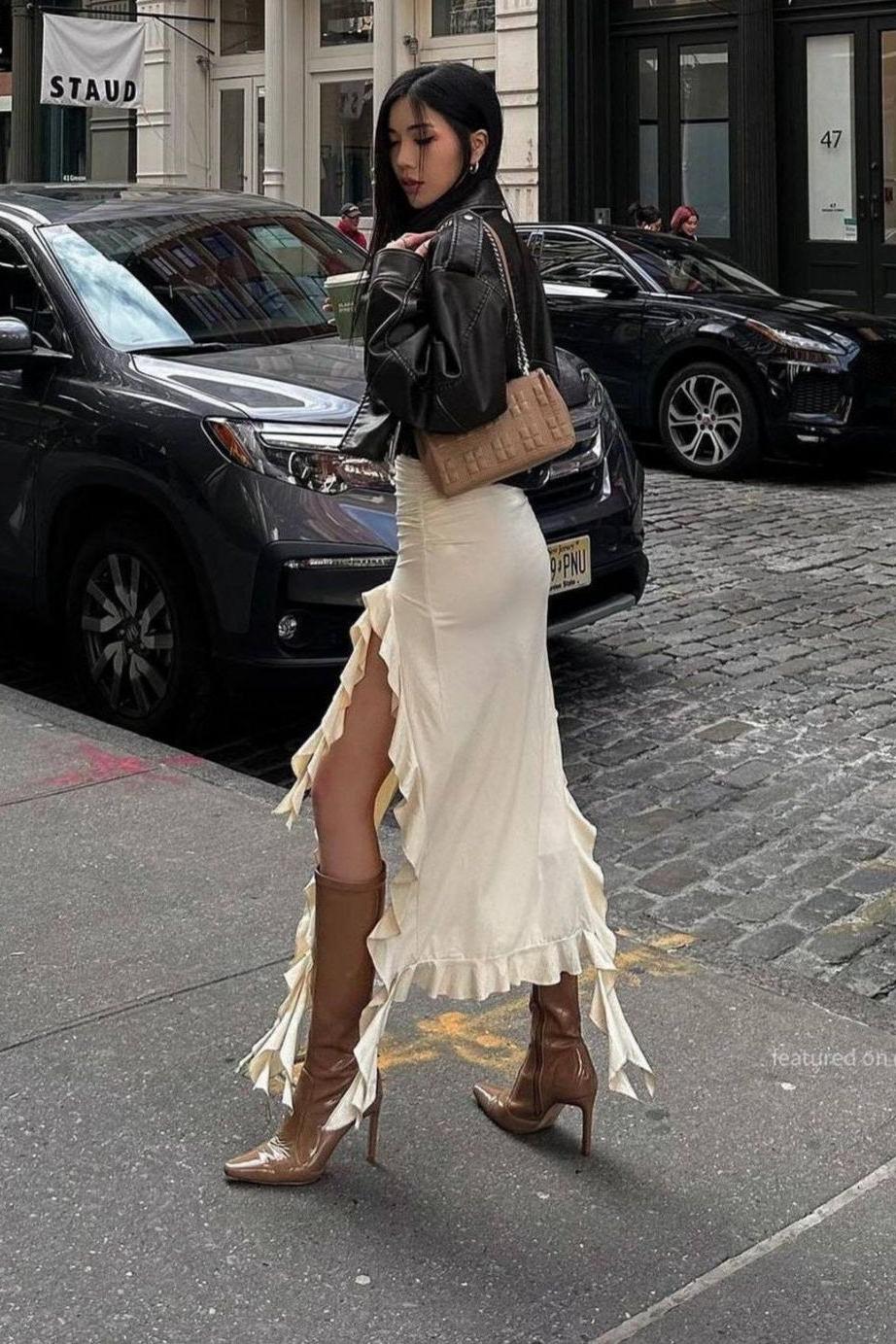 Jellyfish lace long skirt