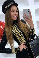 Black buttoned style jacket