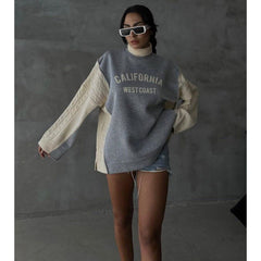 Letter print lazy style sweatshirt