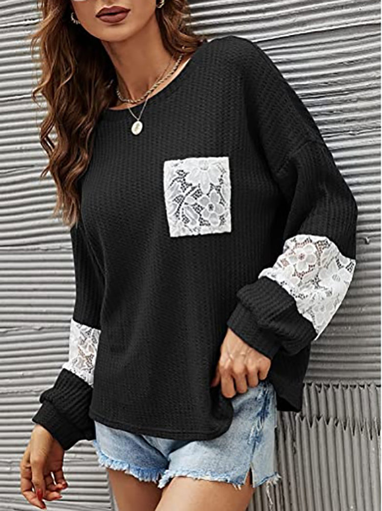 Lace Pullover Knit Top