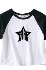 Five-pointed Star Crop Top T-shirt