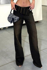 Big Belt Design Jeans
