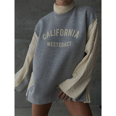 Letter print lazy style sweatshirt