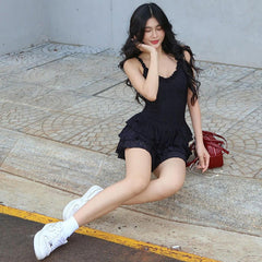 Frill Ruffle Skirt Cami Mini Dress