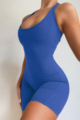 High-Waist Knitted Yoga Jumpsuit