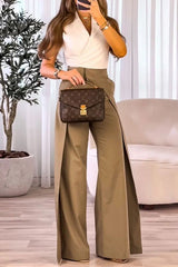 Green Slim suit pants