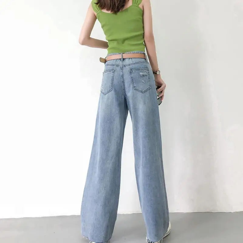 Undefined Straight Mom Jeans Female Pants Jeans