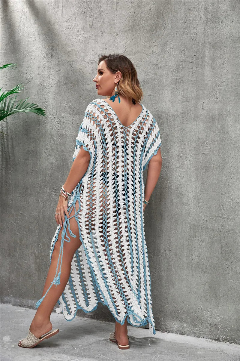 Bikini Cover up Long Dress Female Robe Plus Size Swimsuit