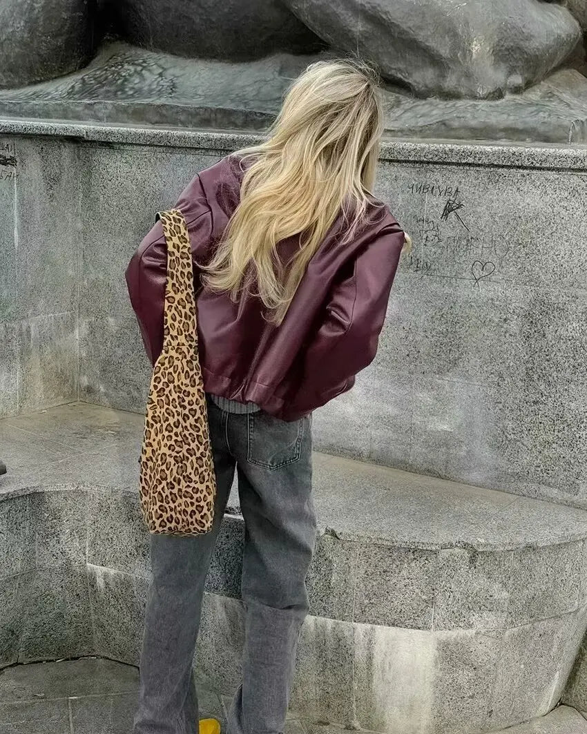 Maeve Faux Leather Jacket